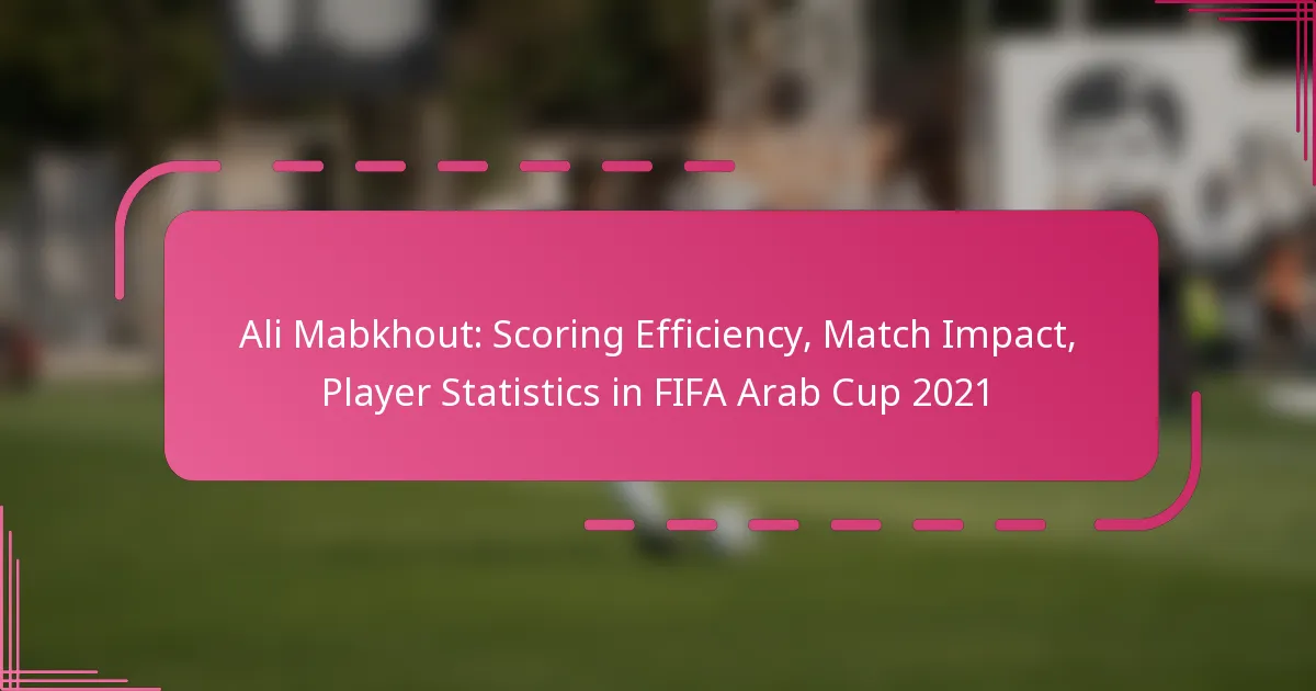Ali Mabkhout: Scoring Efficiency, Match Impact, Player Statistics in FIFA Arab Cup 2021