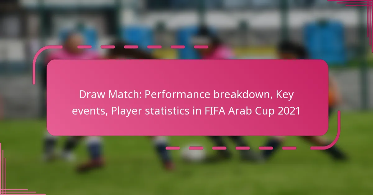Draw Match: Performance breakdown, Key events, Player statistics in FIFA Arab Cup 2021