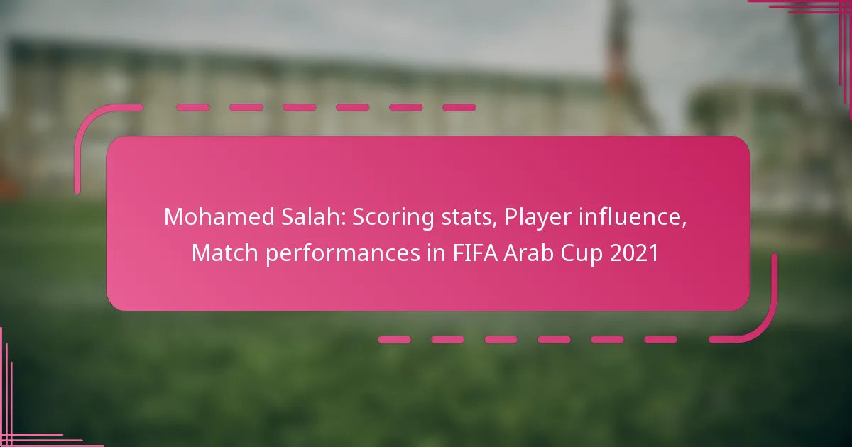 Mohamed Salah: Scoring stats, Player influence, Match performances in FIFA Arab Cup 2021