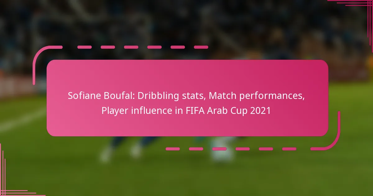 Sofiane Boufal: Dribbling stats, Match performances, Player influence in FIFA Arab Cup 2021