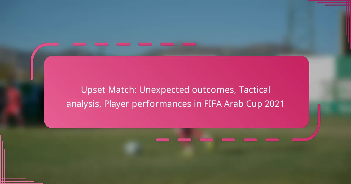 Upset Match: Unexpected outcomes, Tactical analysis, Player performances in FIFA Arab Cup 2021