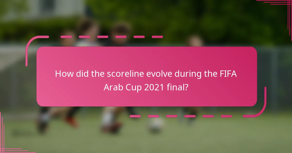 How did the scoreline evolve during the FIFA Arab Cup 2021 final?