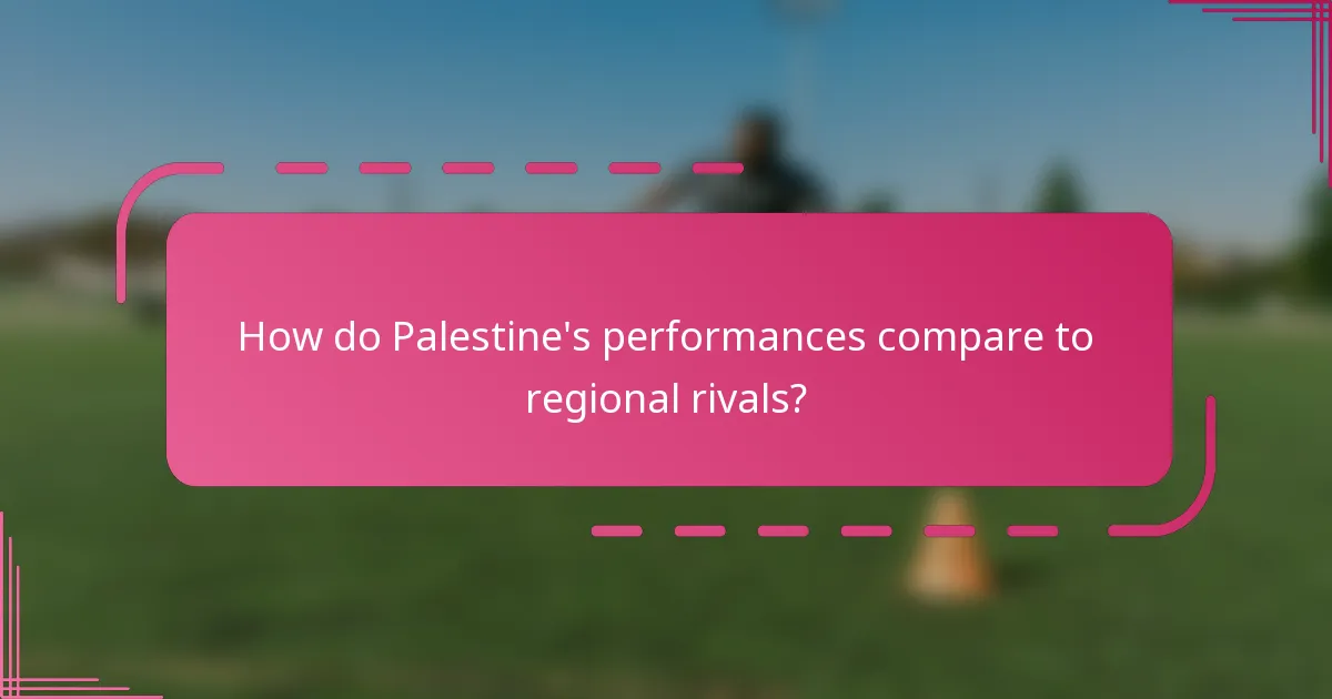 How do Palestine's performances compare to regional rivals?