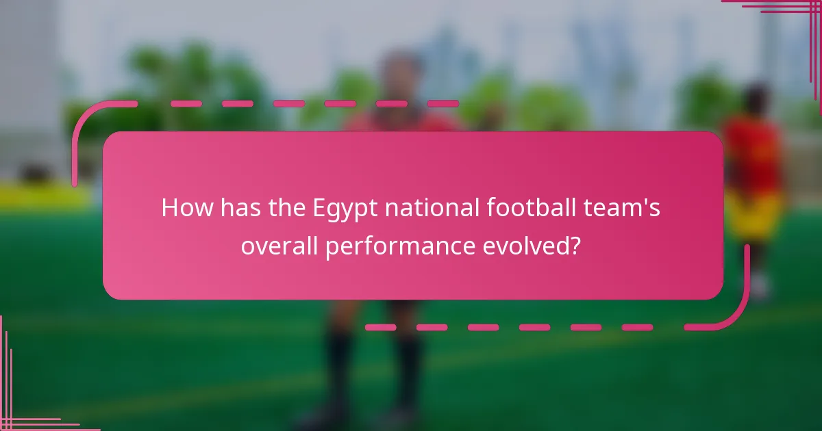 How has the Egypt national football team's overall performance evolved?