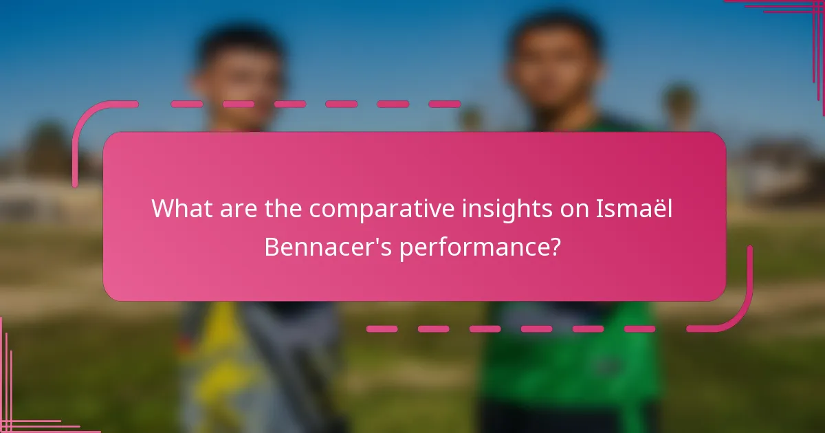 What are the comparative insights on Ismaël Bennacer's performance?