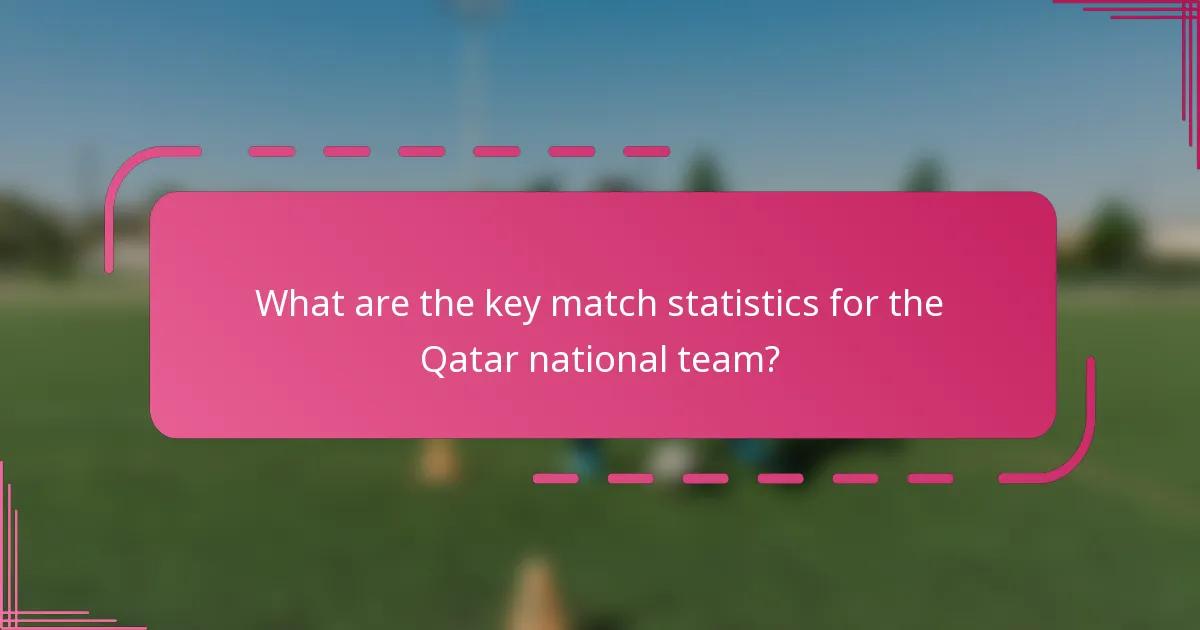 What are the key match statistics for the Qatar national team?